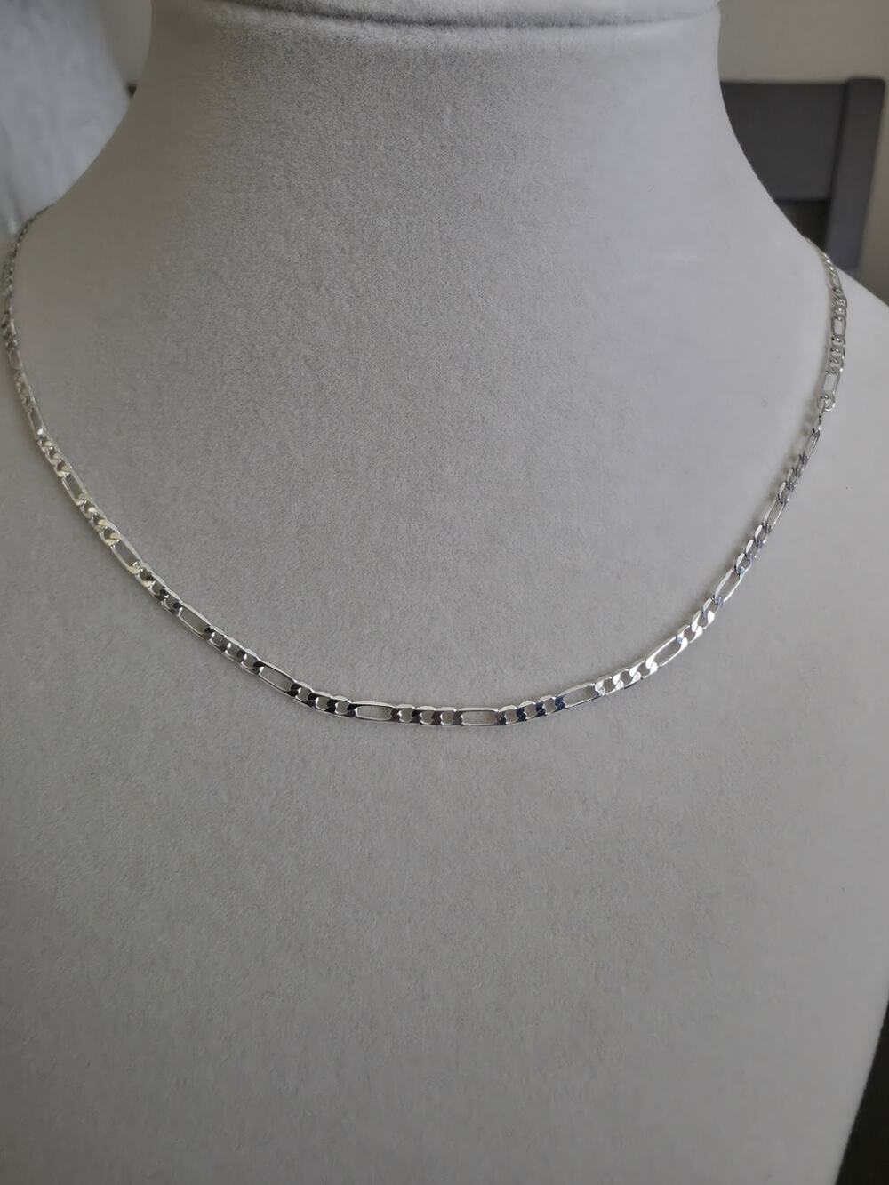 22" Figaro Chain 2.4mm 925 Sterling Silver